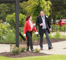 Lady Toastmaster with Groom at Whitstable Castle 2013